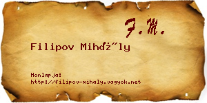 Filipov Mihály névjegykártya